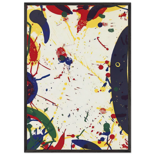 Blue Bones - Sam Francis 70x100 cm / 28x40 inches Framed Art Print – Black Wooden Frame