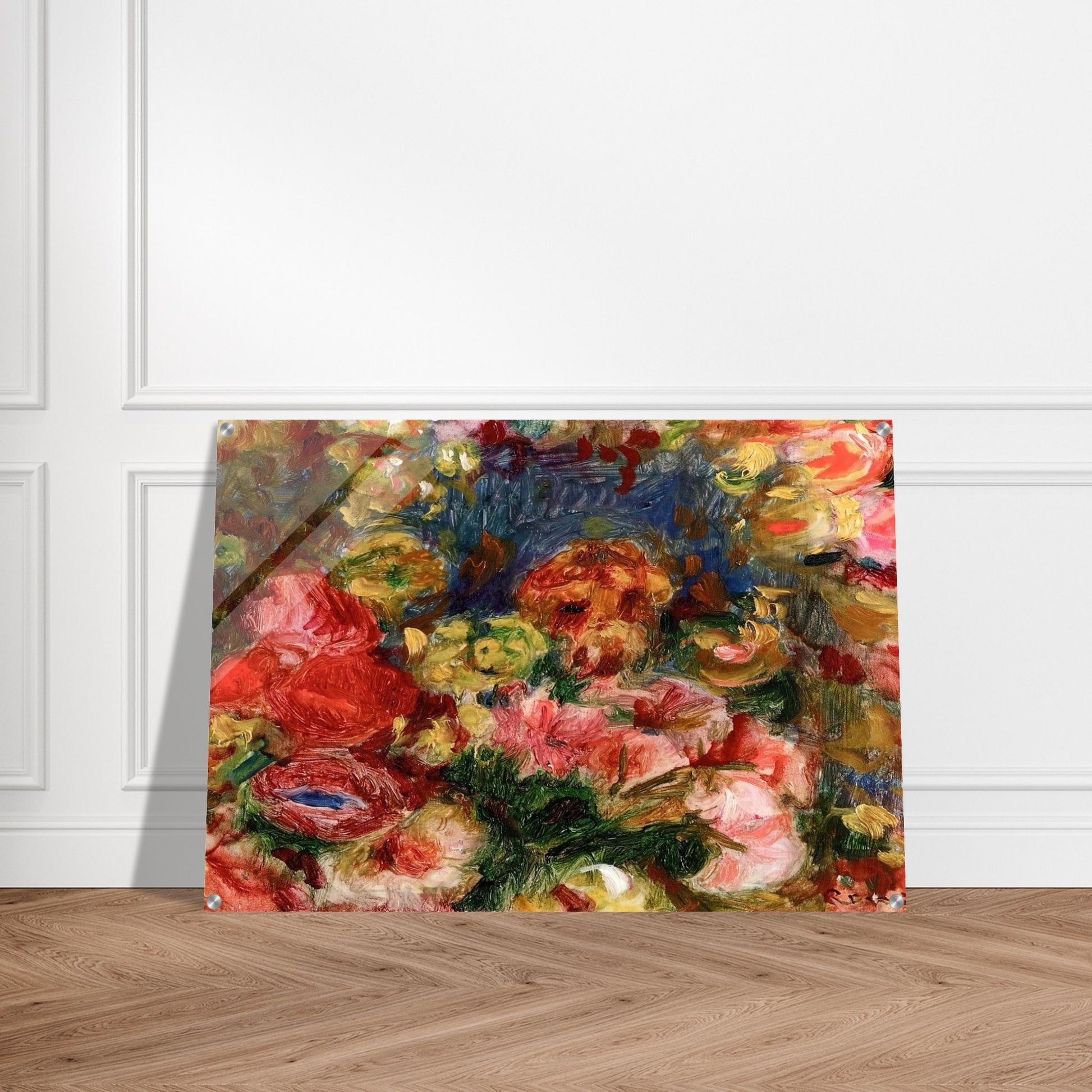 Flowers - Pierre-Auguste Renoir Acrylic Print - 70x100 cm / 28x40″ inches