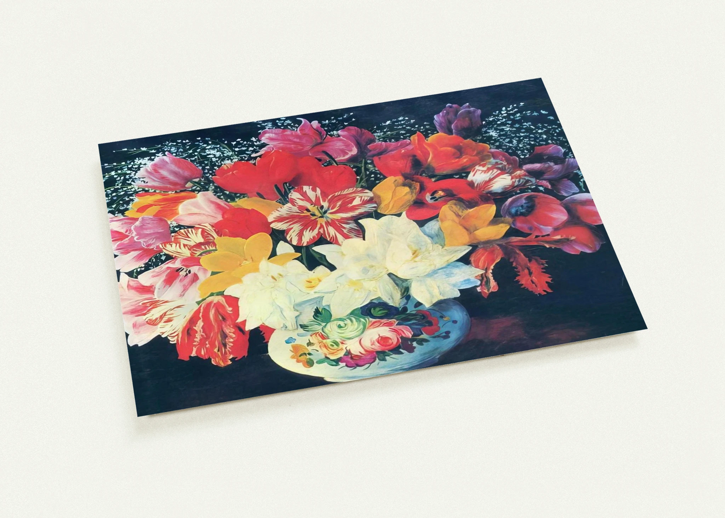 GRAND BOUQUET OF TULIPS 1952 By Moise Kisling Pack of 10 Post Cards | Moise Kisling Post Cards | A6 (10.5 x 14.8 cm) - 4.1 x 5.8 inches