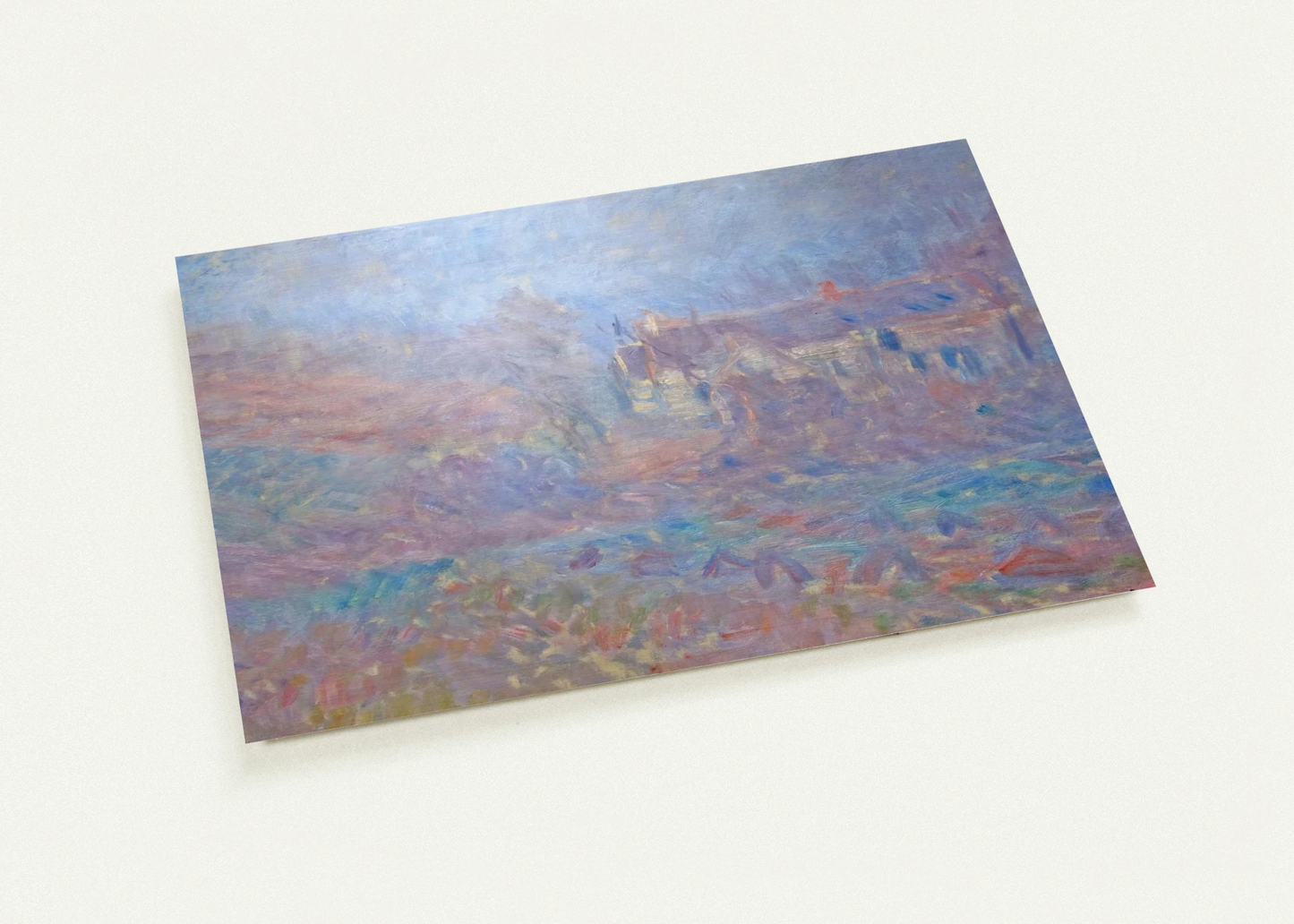 Houses at Falaise in the Fog By claude monet Pack of 10 Post Cards | claude monet Post Cards | A6 (10.5 x 14.8 cm) - 4.1 x 5.8 inches