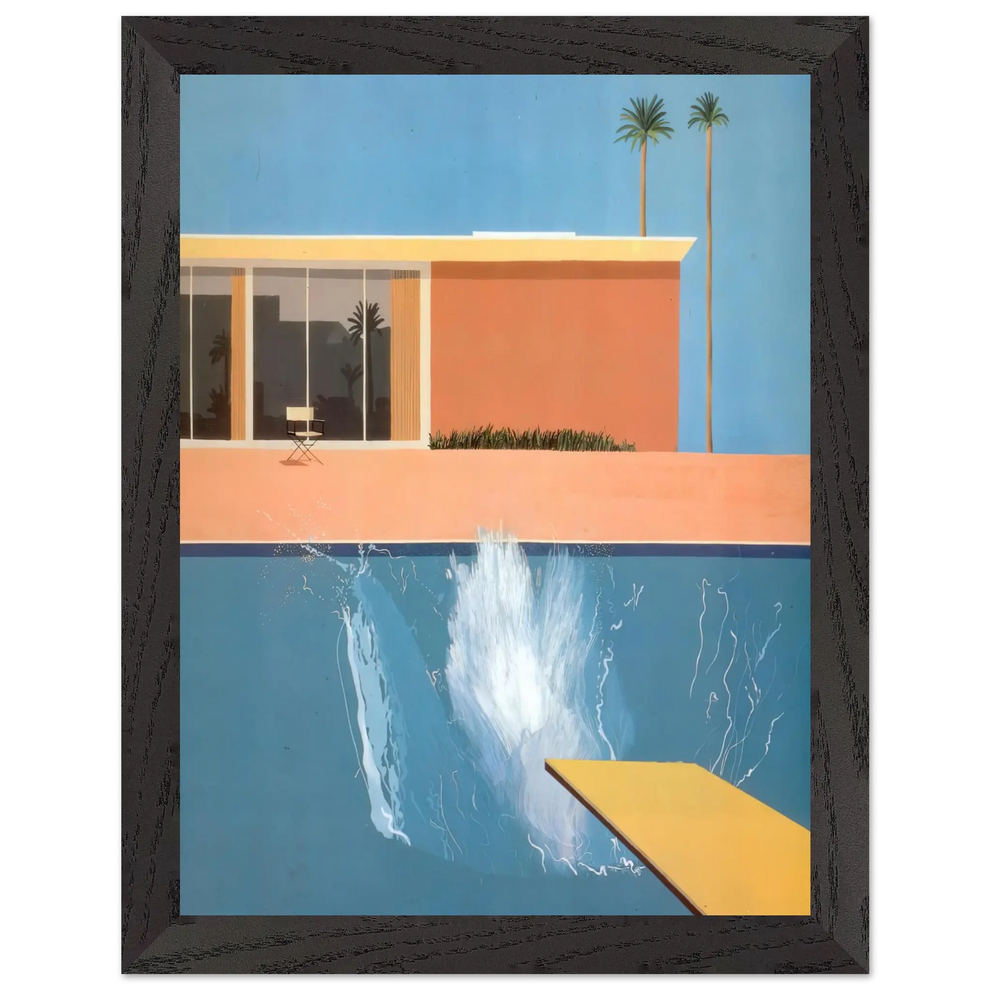 David Hockney - David Hockney Wall art - 21x29.7 cm / 8x12" - Premium Wooden Framed Poster With Fine Art Paper - Wood frame
