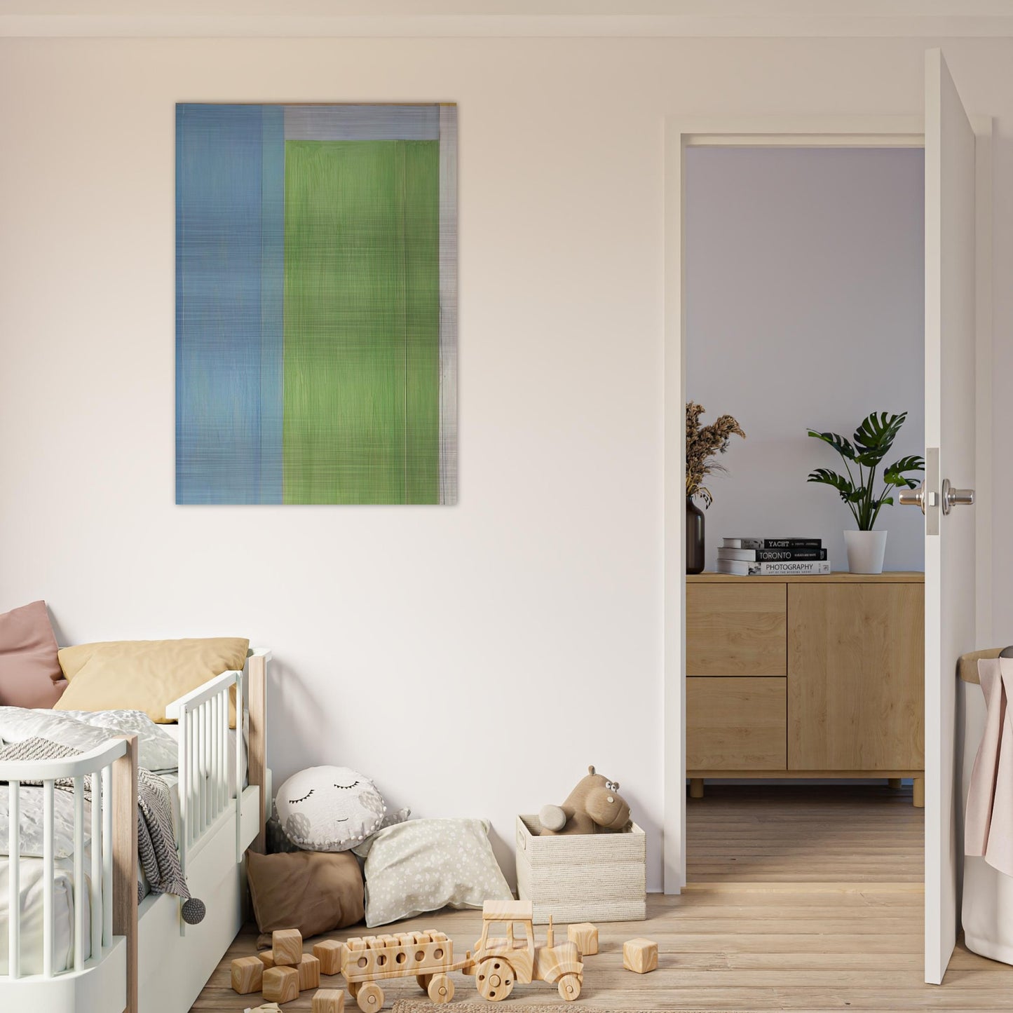 Ocean Park #45 - Richard Diebenkorn Brushed Aluminum Print - 70x100 cm / 28x40 inches | Richard Diebenkorn Aluminum Print | Richard Diebenkorn Prints