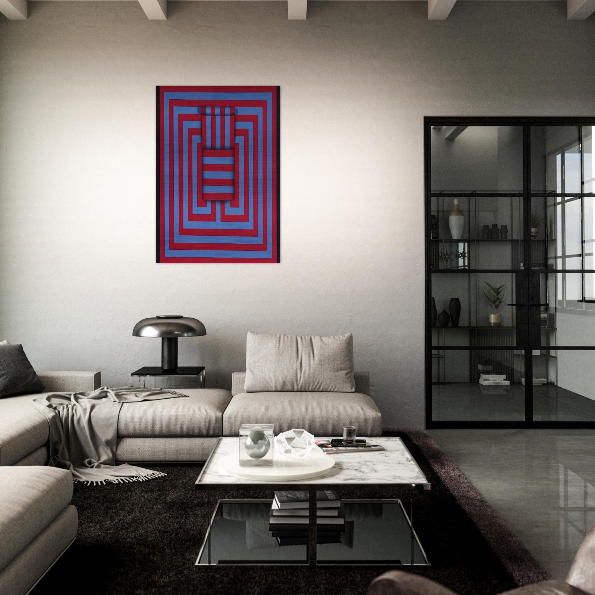 Witoto - 1970 - Omar Rayo Brushed Aluminum Print - 70x100 cm / 28x40 inches | Omar Rayo Aluminum Print | Omar Rayo Prints