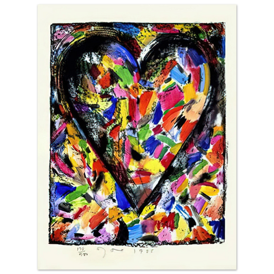 Jim Dine - CONFETTI HEART 1985  75x100 cm / 30x40inches Fine Art Poster