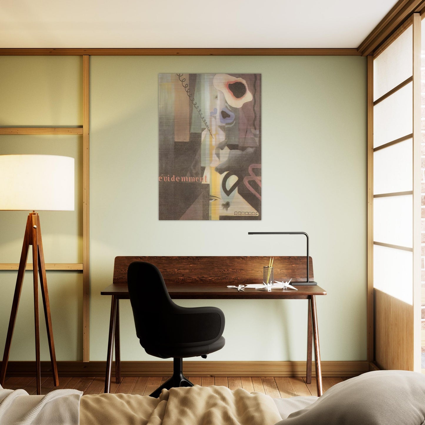 Composizione Paesaggio Dada n. 3 o n. 2 - 1921 - Julius Evola Brushed Aluminum Print - 70x100 cm / 28x40 inches | Julius Evola Aluminum Print | Julius Evola Prints