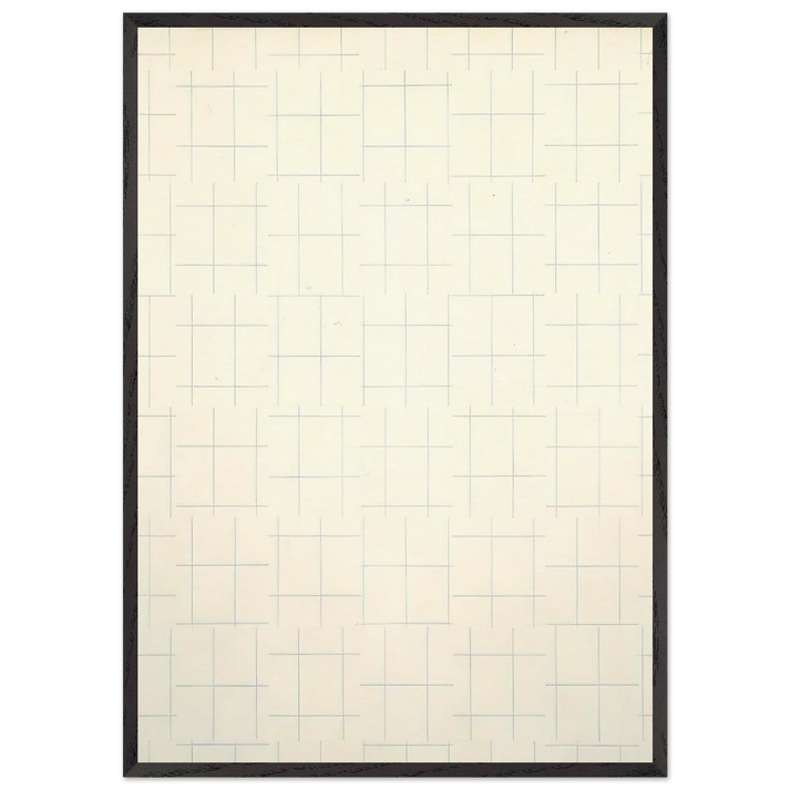 Two Warps and Wefts of Short Lines 0 90 - 1956 - Francois Morellet 70x100 cm / 28x40 inches Framed Art Print – Black Wooden Frame