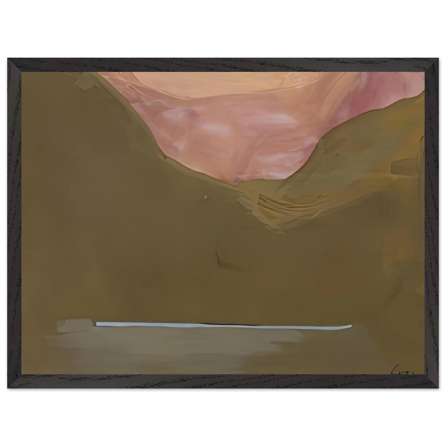 Helen Frankenthaler - Burnt Norton, 1972- Wall Art - 30x40 cm / 12x16 inches - Premium Wooden Framed Poster With Fine Art Paper-canvas - Black frame