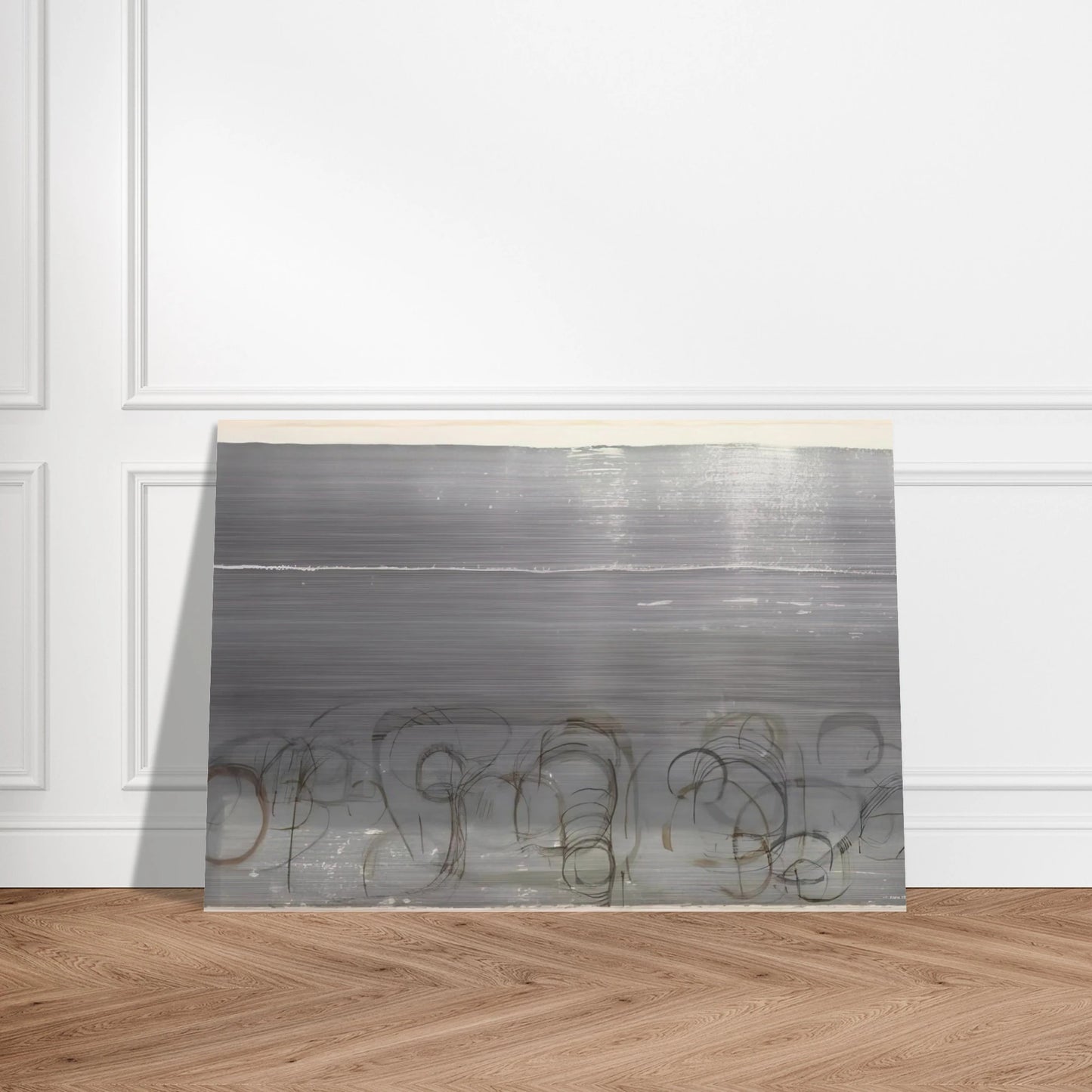 New River Watercolor, Series IV, No. 6 - 1988 - John Cage Brushed Aluminum Print - 70x100 cm / 28x40 inches | John Cage Aluminum Print | John Cage Prints