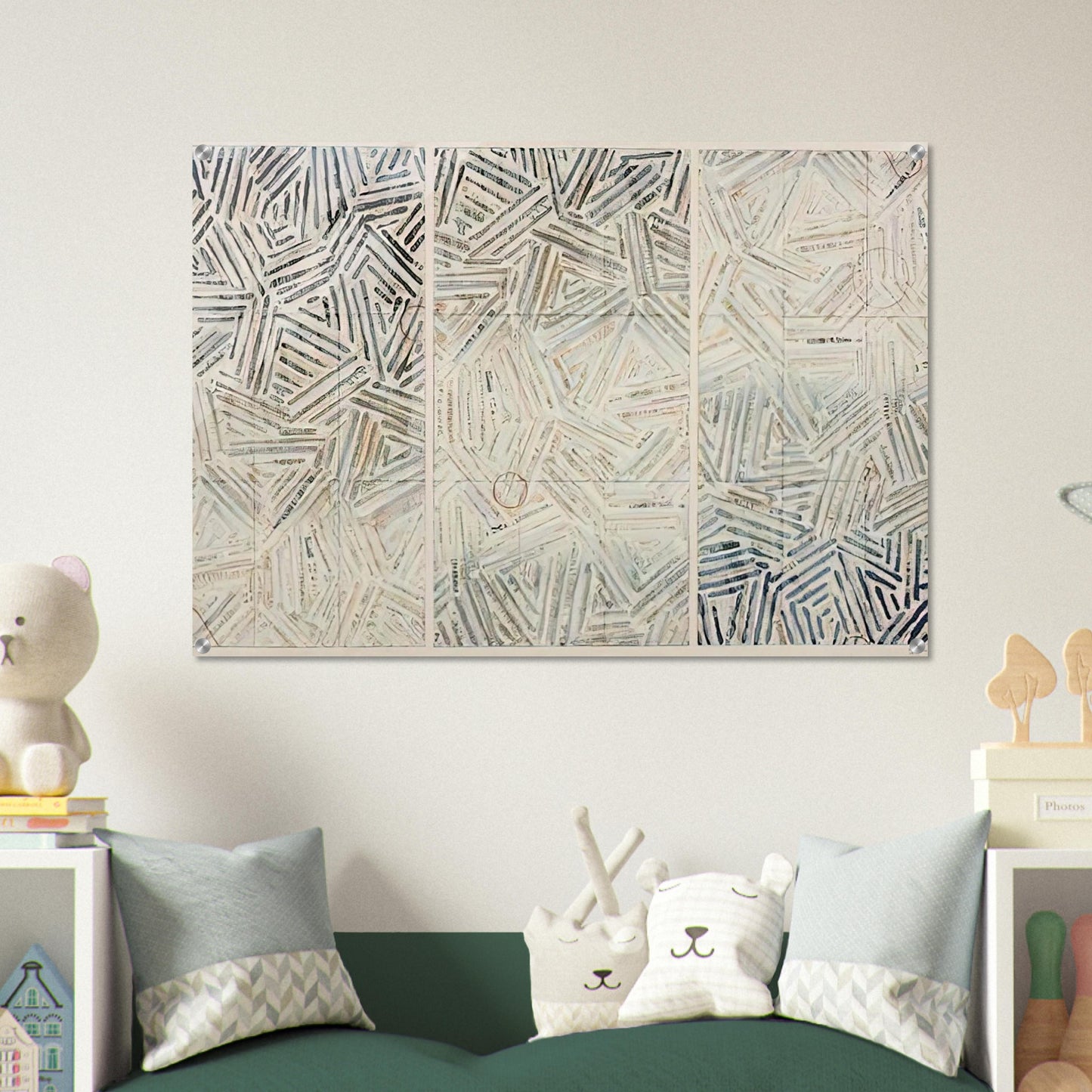 BETWEEN THE CLOCK AND THE BED 1989 - Jasper Johns Acrylic Print - 70x100 cm / 28x40″ inches