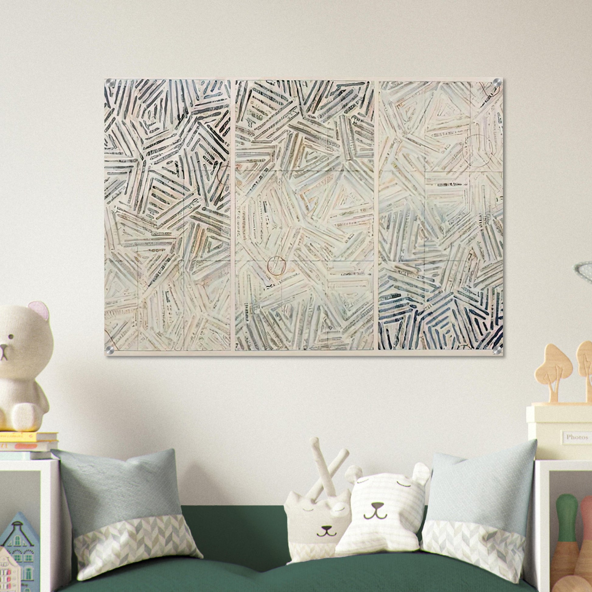 BETWEEN THE CLOCK AND THE BED 1989 - Jasper Johns Acrylic Print - 70x100 cm / 28x40″ inches