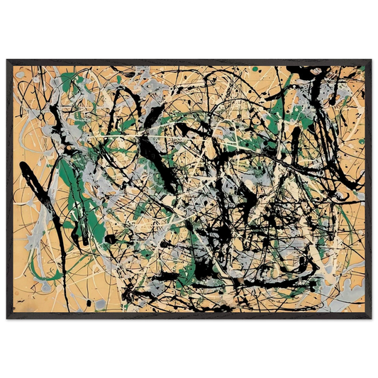 NUMBER 17 1949 - Jackson Pollock 70x100 cm / 28x40 inches Framed Art Print – Black Wooden Frame