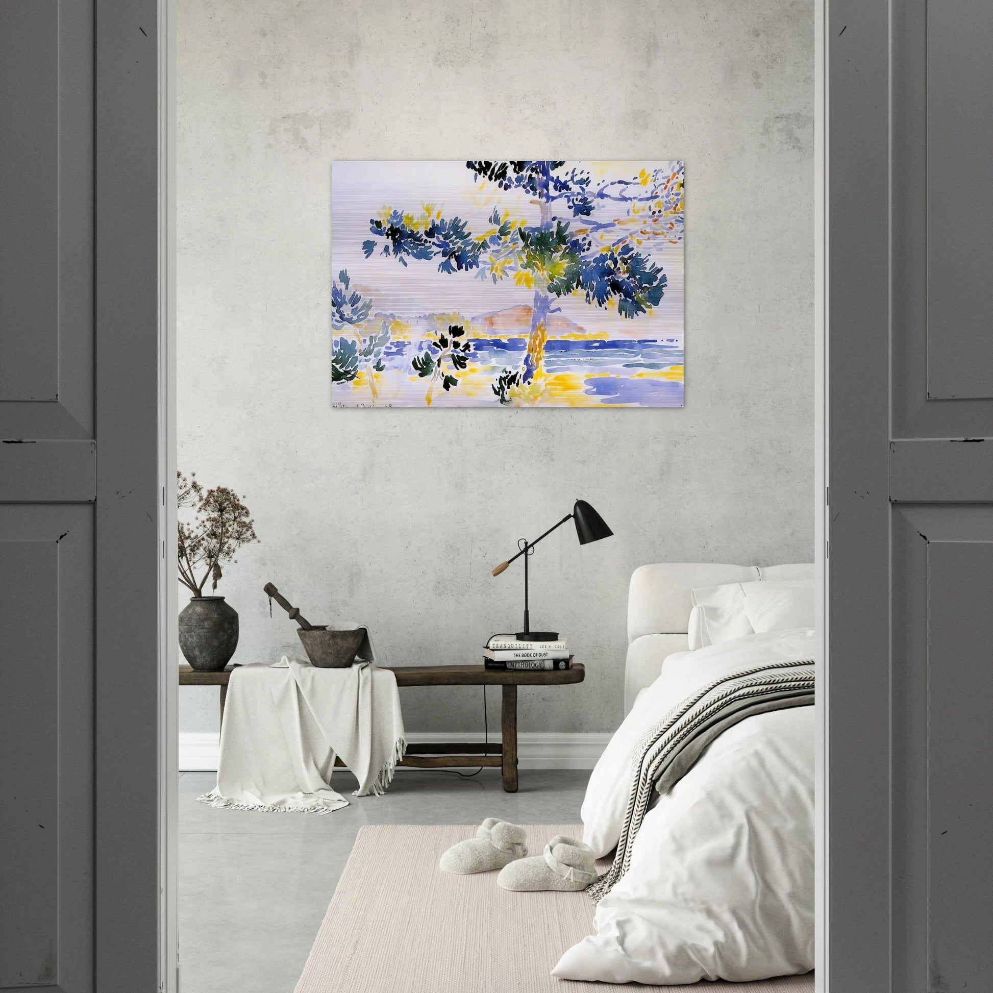 Saint-Clair Landscape - Henri-Edmond Cross Brushed Aluminum Print - 70x100 cm / 28x40 inches | Henri-Edmond Cross Aluminum Print | Henri-Edmond Cross Prints