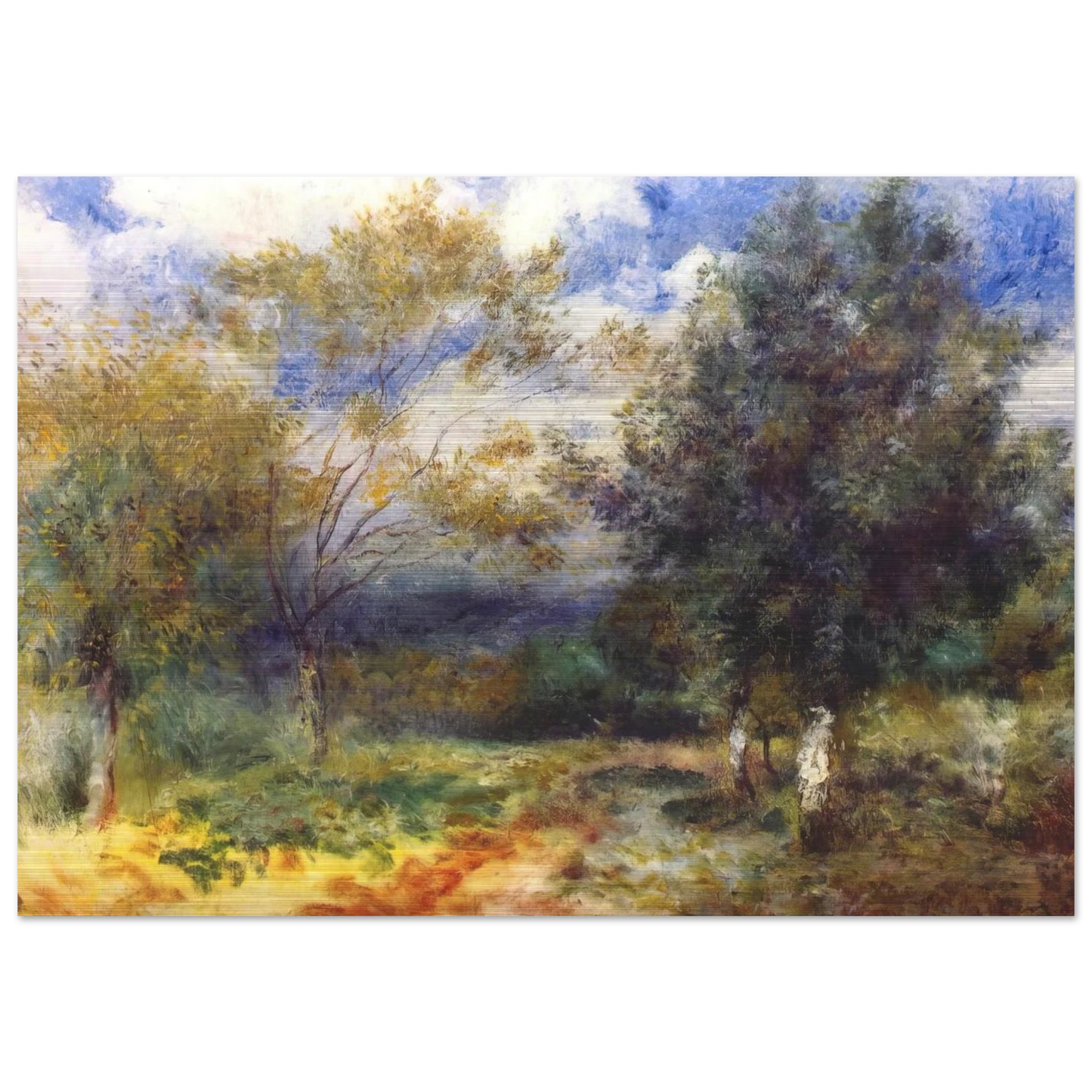 Landscape in the Sun - Pierre-Auguste Renoir Brushed Aluminum Print - 70x100 cm / 28x40 inches | Pierre-Auguste Renoir Aluminum Print | Pierre-Auguste Renoir Prints
