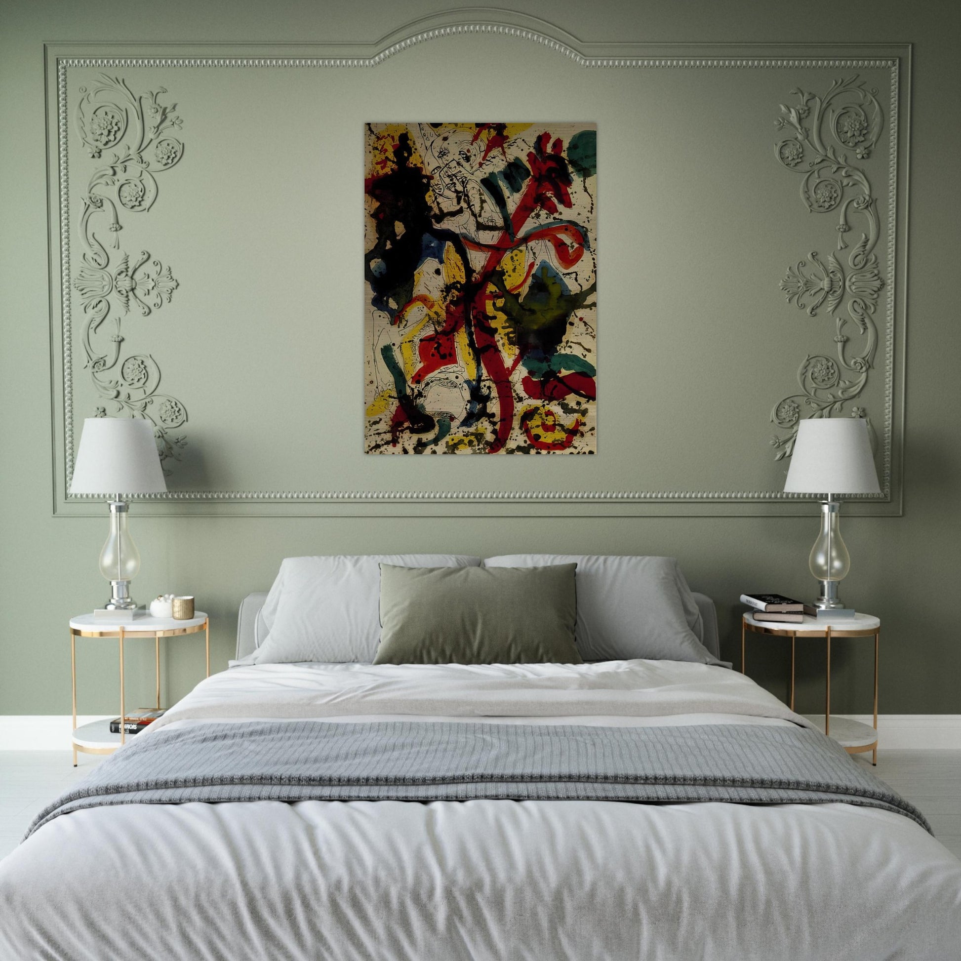 UNTITLED 1944 - Jackson Pollock Brushed Aluminum Print - 70x100 cm / 28x40 inches | Jackson Pollock Aluminum Print | Jackson Pollock Prints