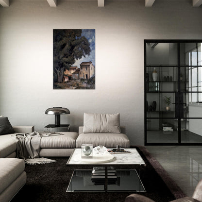 MERIGGIO 1927 - Carlo Carra Brushed Aluminum Print - 70x100 cm / 28x40 inches | Carlo Carra Aluminum Print | Carlo Carra Prints