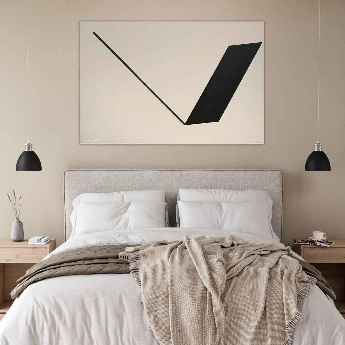 Big Space - Black Line - 1990 - Leon Polk Smith Art Prints - 100x150 cm / 40x60″ inches | Leon Polk Smith Poster | Leon Polk Smith Prints