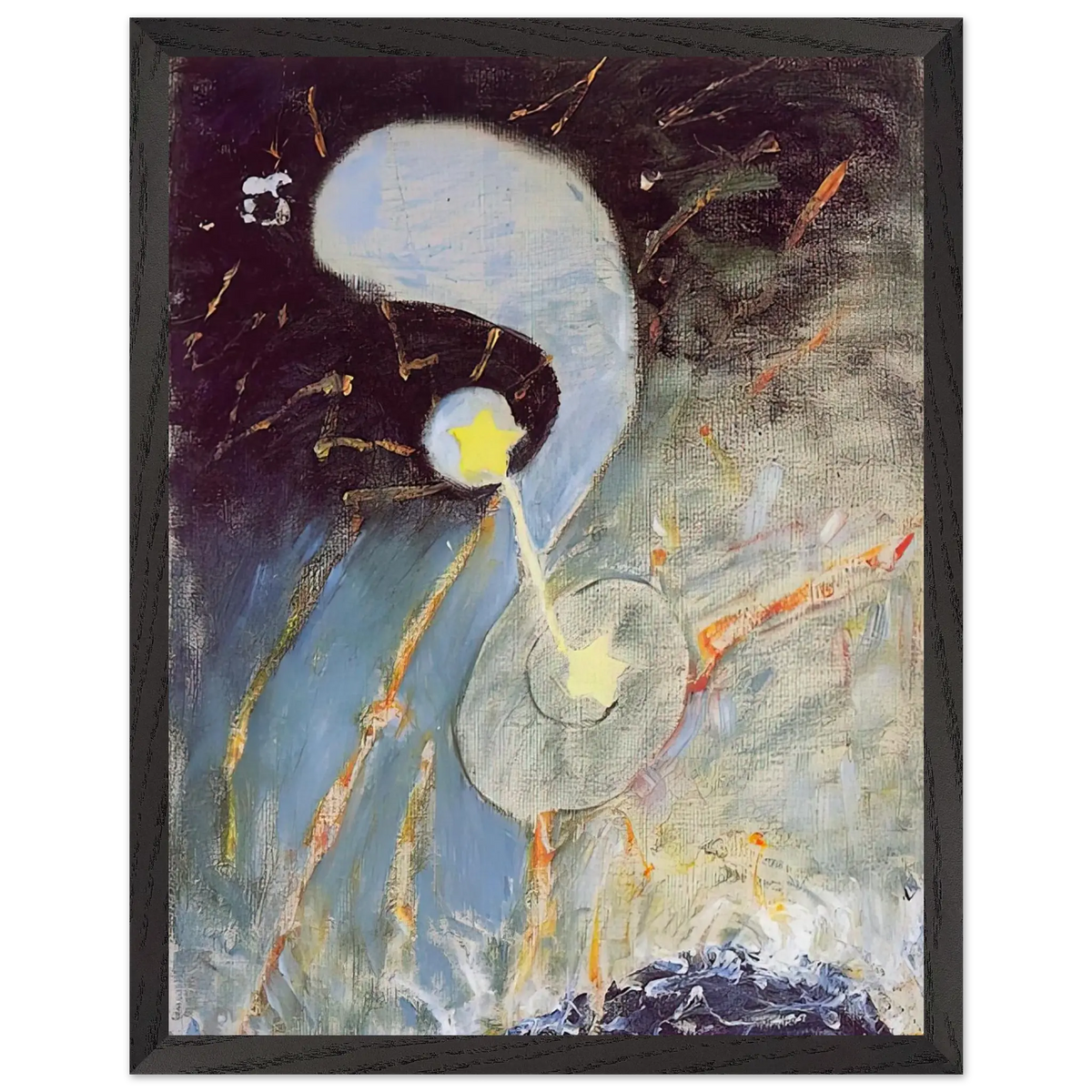 Hilma af Klint - CHAOS NR 2 1906 Wall art - 45x60 cm / 18x24 Inches - Premium Wooden Framed Poster With Fine Art Paper - Black frame