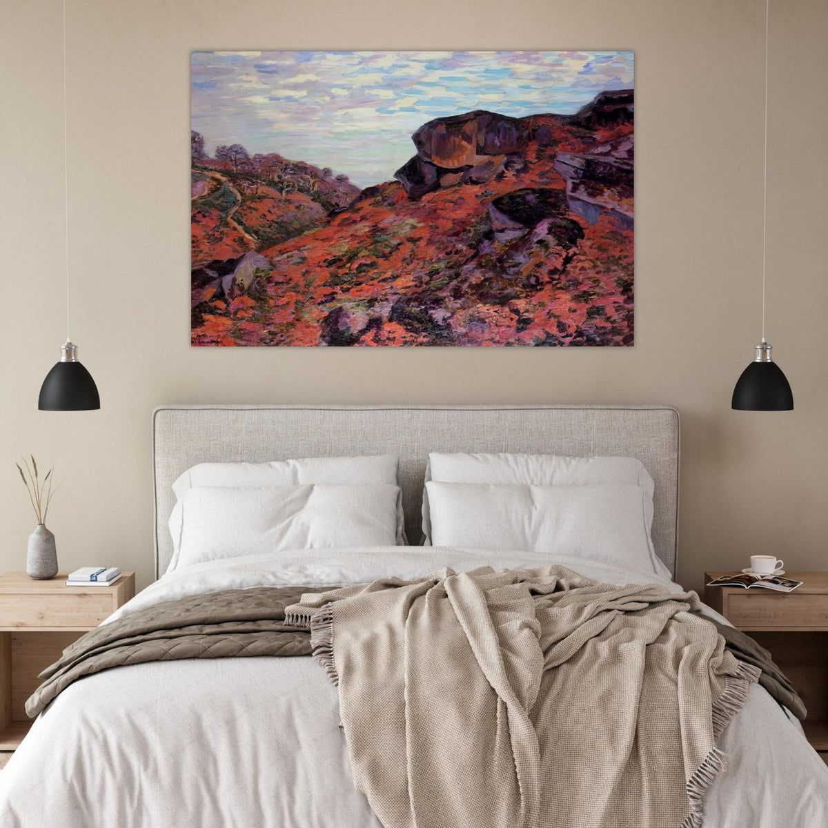 Crozant, les Monts Sedelle, matin - 1895 - Armand Guillaumin Art Prints - 100x150 cm / 40x60″ inches | Armand Guillaumin Poster | Armand Guillaumin Prints