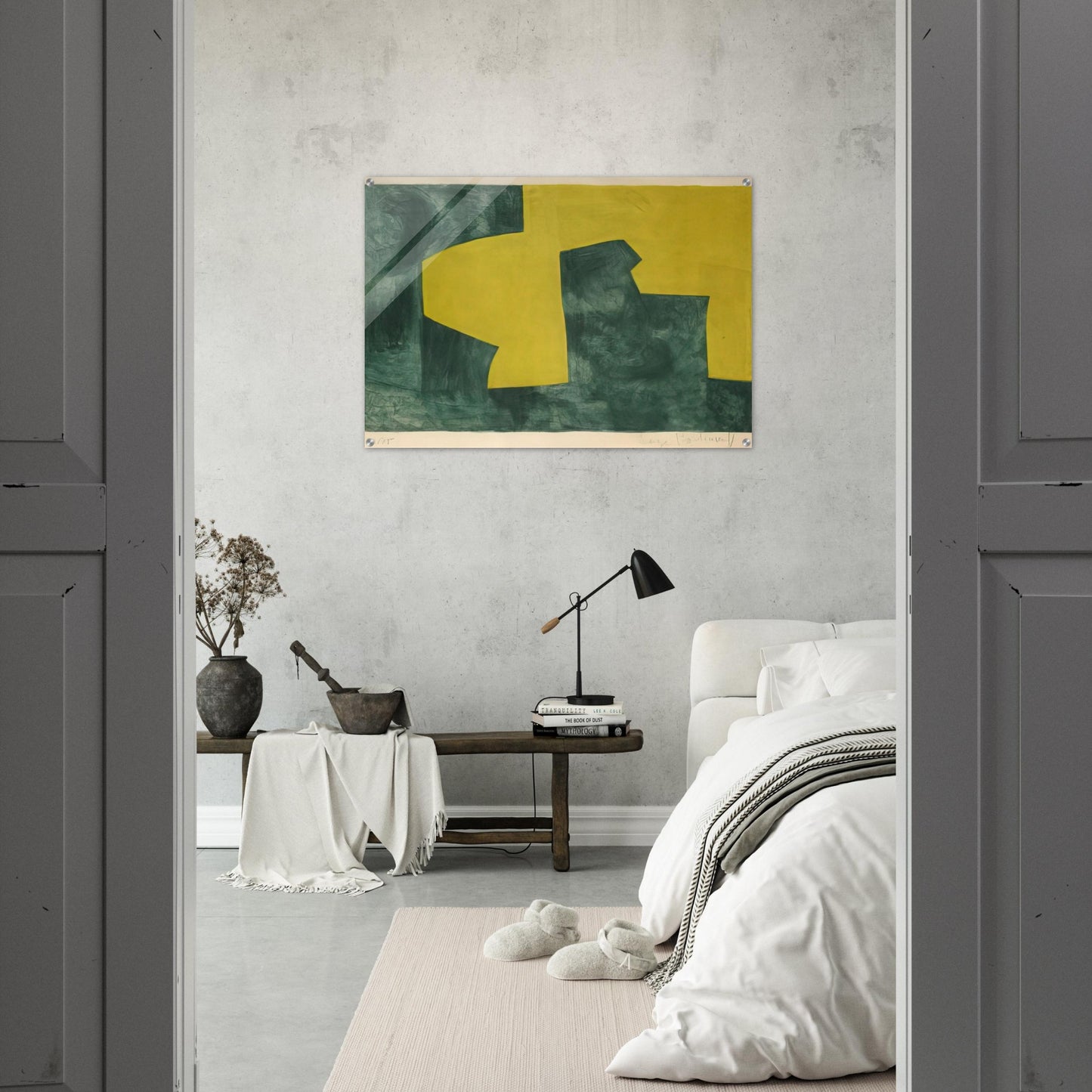 Composition verte et jaune - 1966 - Serge Poliakoff Acrylic Print - 70x100 cm / 28x40″ inches