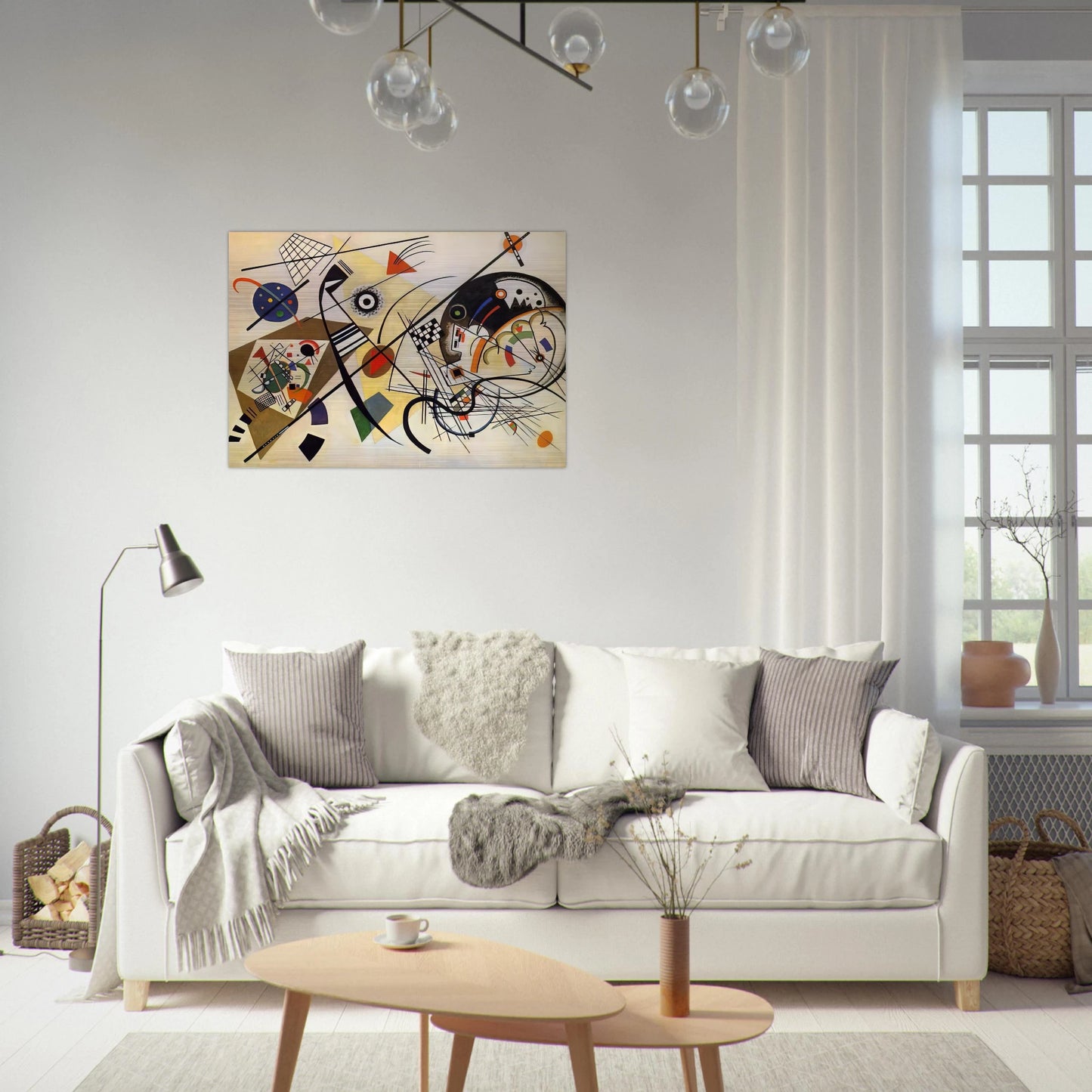 TRANSVERSE LINE 1923 - Wassily Kandinsky Brushed Aluminum Print - 70x100 cm / 28x40 inches | Wassily Kandinsky Aluminum Print | Wassily Kandinsky Prints