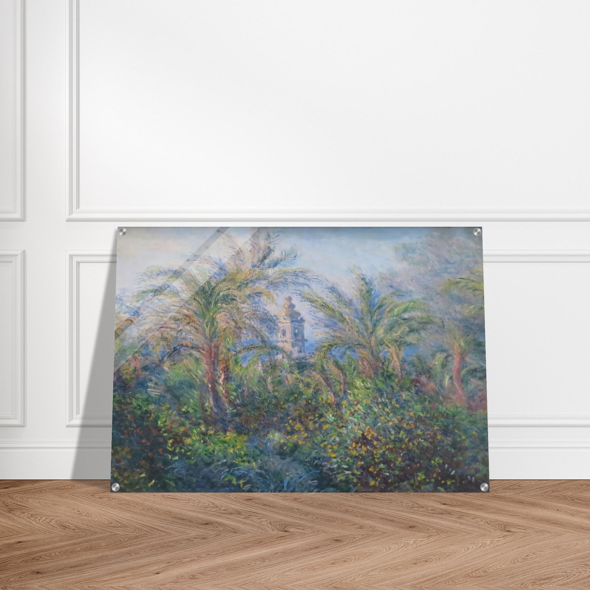 Garden in Bordighera, Impression of Morning - claude monet Acrylic Print - 70x100 cm / 28x40″ inches