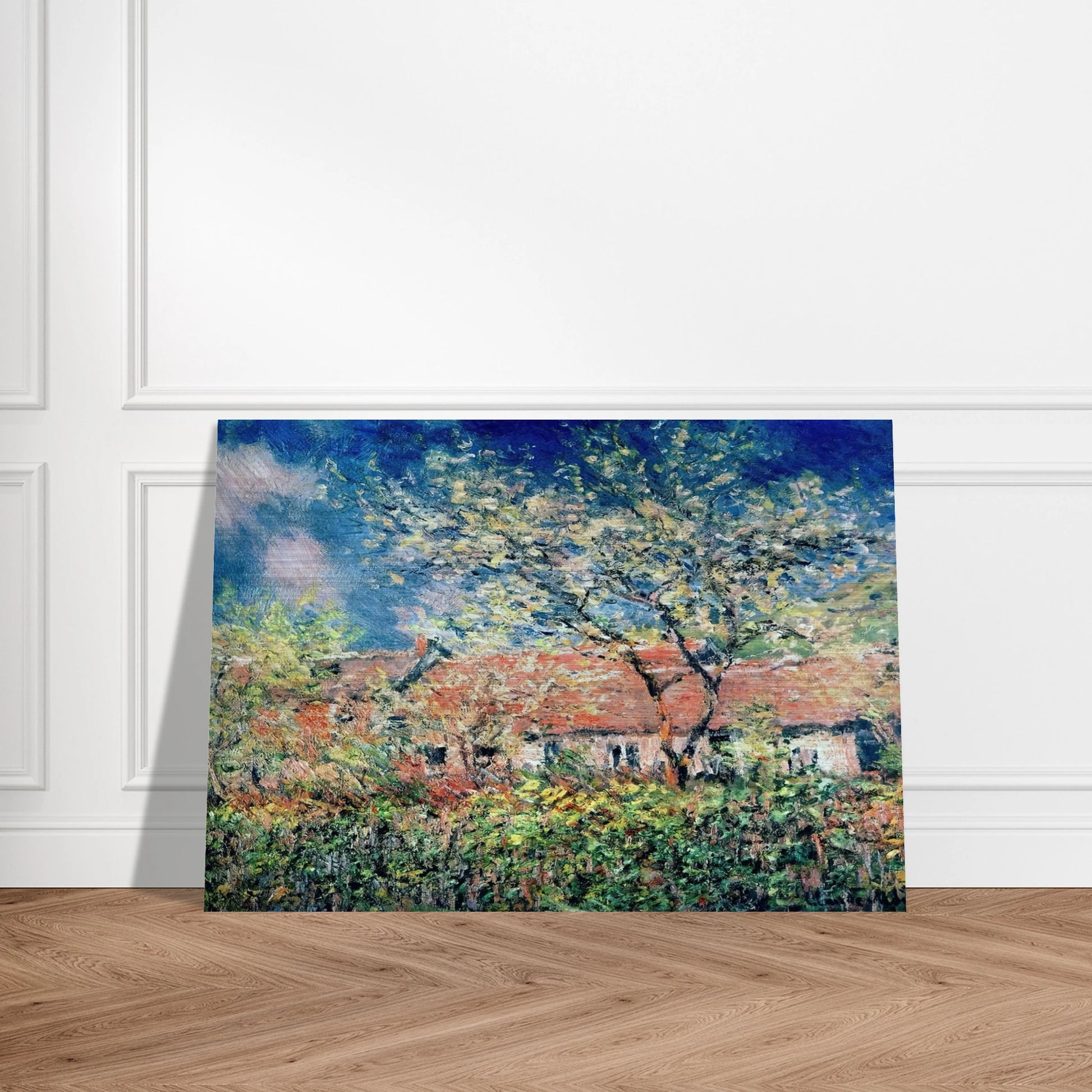 Springtime at Giverny - claude monet Brushed Aluminum Print - 70x100 cm / 28x40 inches | claude monet Aluminum Print | claude monet Prints