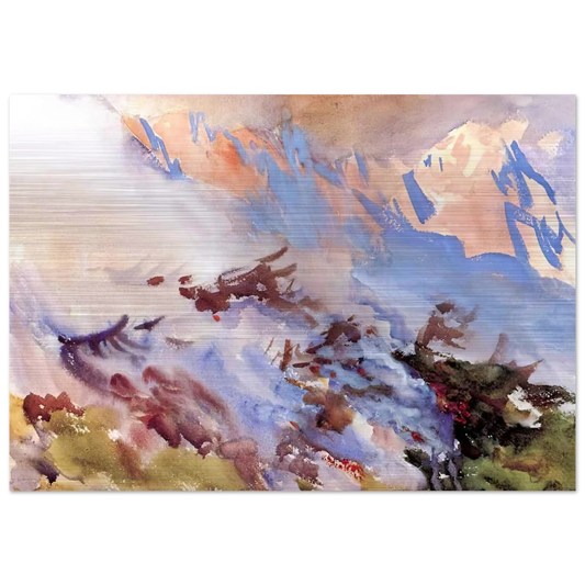 Mountain Fire - John Singer Sargent Brushed Aluminum Print - 70x100 cm / 28x40 inches | John Singer Sargent Aluminum Print | John Singer Sargent Prints