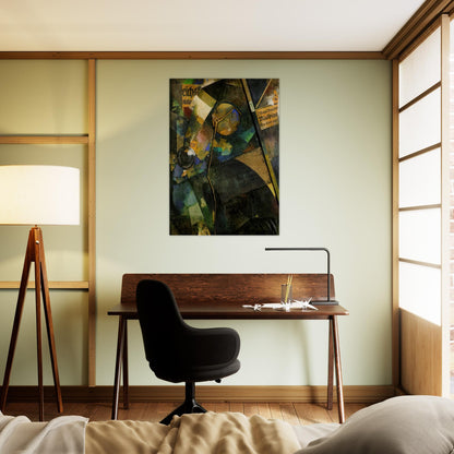 MERZ PICTURE 25A THE STAR PICTURE 1920 - Kurt Schwitters Brushed Aluminum Print - 70x100 cm / 28x40 inches | Kurt Schwitters Aluminum Print | Kurt Schwitters Prints