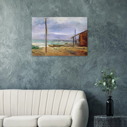 PIOGGIA AL MARE 1929 - Carlo Carra Brushed Aluminum Print - 70x100 cm / 28x40 inches | Carlo Carra Aluminum Print | Carlo Carra Prints