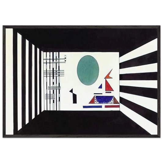 NOTDETECTED189367 - Wassily Kandinsky 70x100 cm / 28x40 inches Framed Art Print – Black Wooden Frame