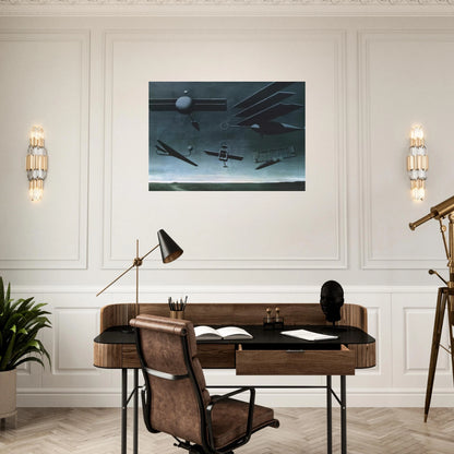 BLACK FLAG 1937 - Rene Magritte Brushed Aluminum Print - 70x100 cm / 28x40 inches | Rene Magritte Aluminum Print | Rene Magritte Prints