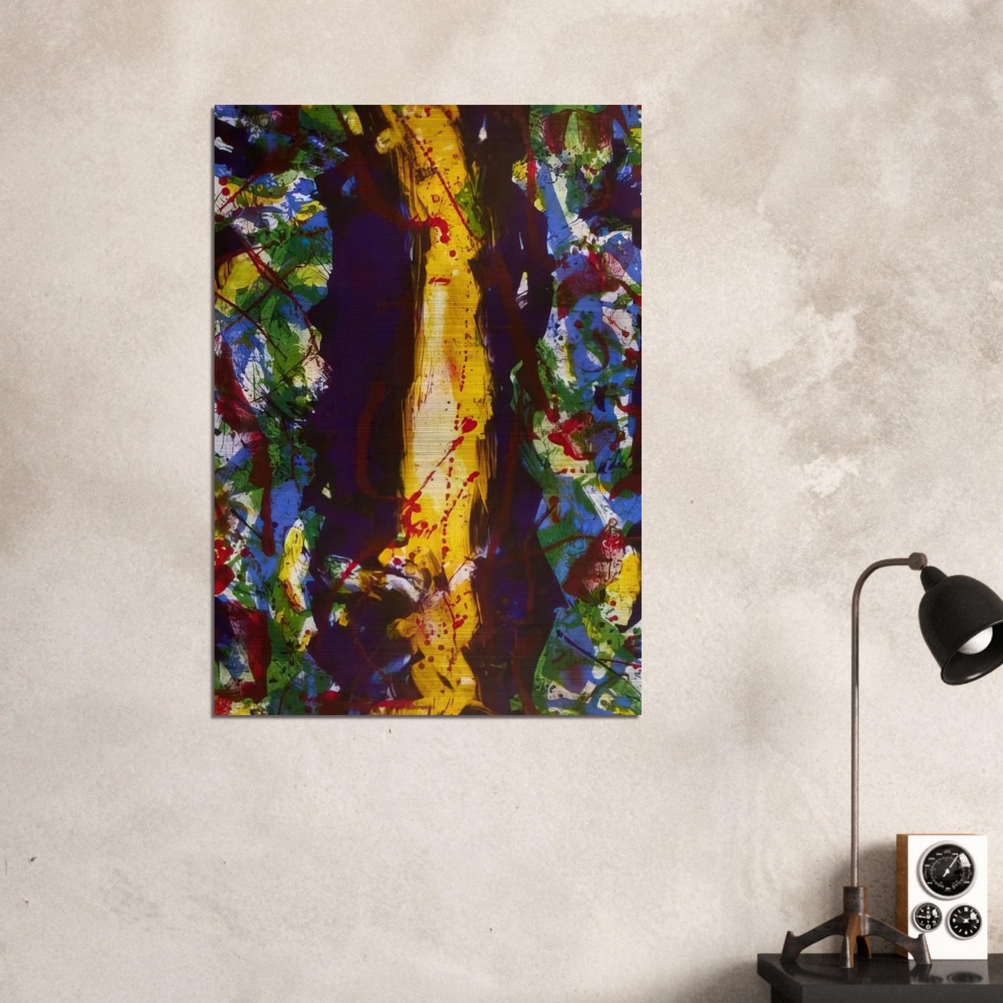 Untitled Composition  Lembark 285  - Sam Francis Brushed Aluminum Print - 70x100 cm / 28x40 inches | Sam Francis Aluminum Print | Sam Francis Prints