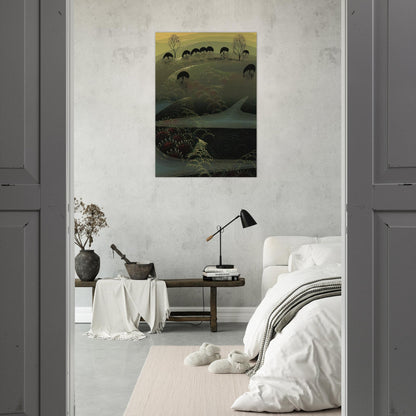 California Miniature - Eyvind Earle Brushed Aluminum Print - 70x100 cm / 28x40 inches | Eyvind Earle Aluminum Print | Eyvind Earle Prints