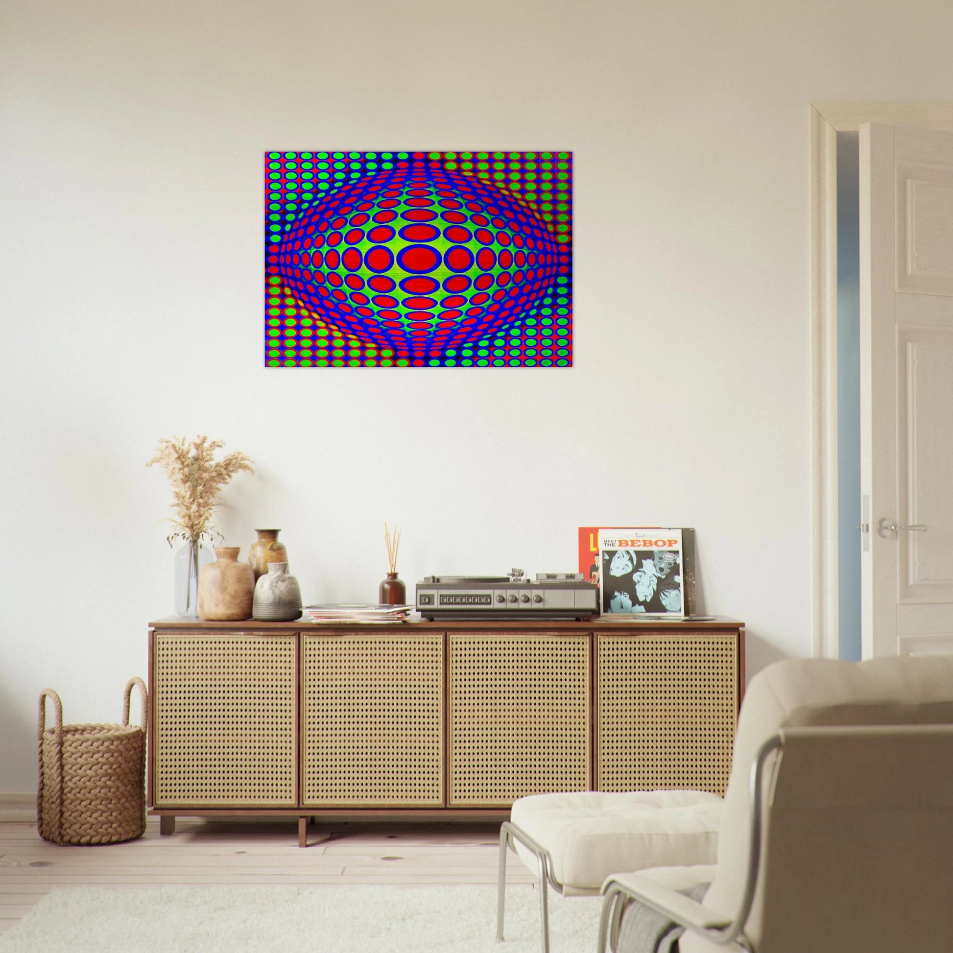 Vega 200 - 1968 - Victor Vasarely Brushed Aluminum Print - 70x100 cm / 28x40 inches | Victor Vasarely Aluminum Print | Victor Vasarely Prints