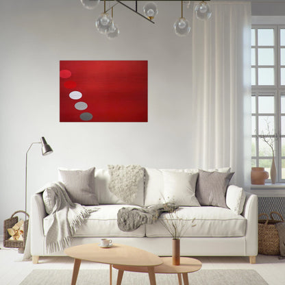 Phased Red - 1965 - Thomas Downing Brushed Aluminum Print - 70x100 cm / 28x40 inches | Thomas Downing Aluminum Print | Thomas Downing Prints