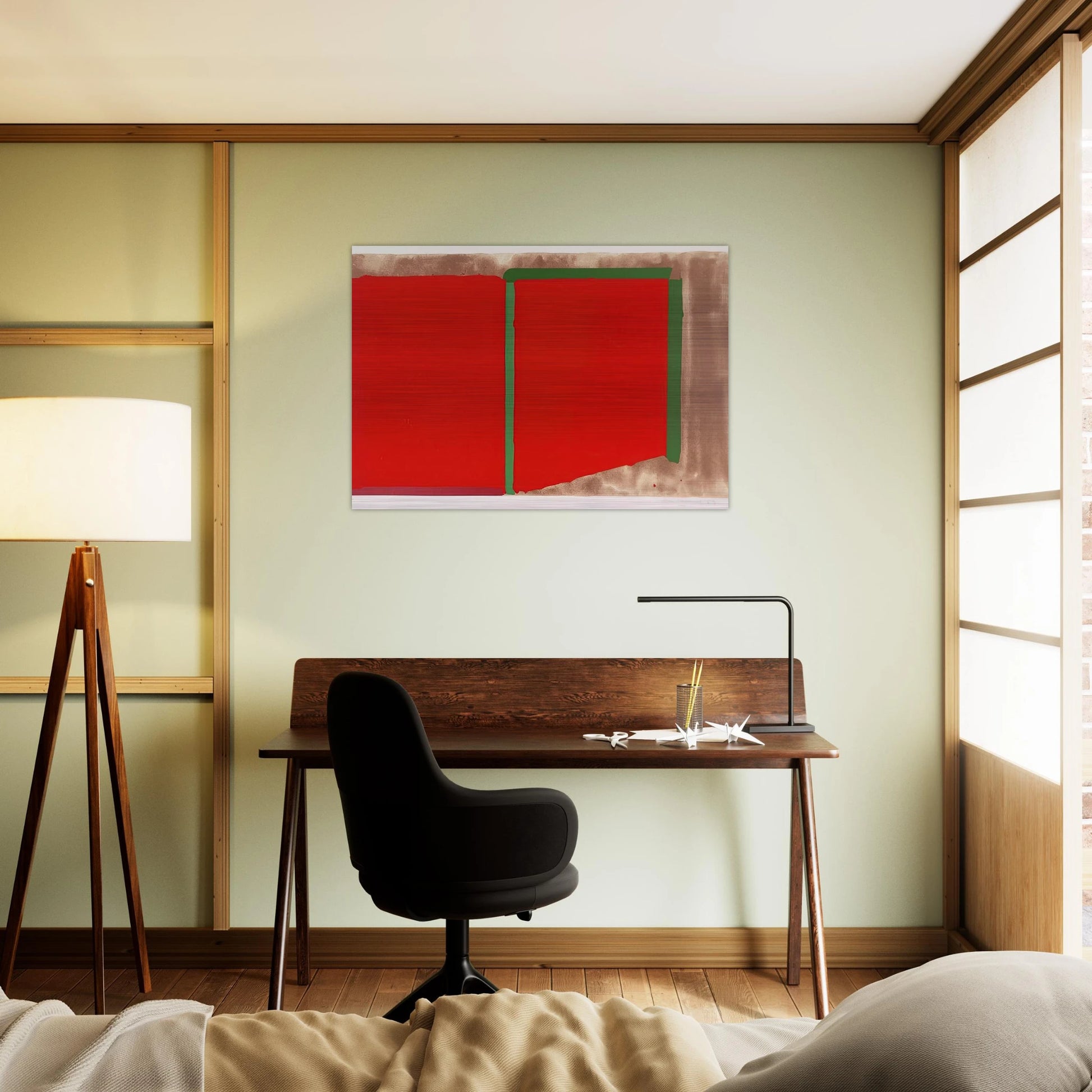 Reds, Greens - 1969 - John Hoyland Brushed Aluminum Print - 70x100 cm / 28x40 inches | John Hoyland Aluminum Print | John Hoyland Prints
