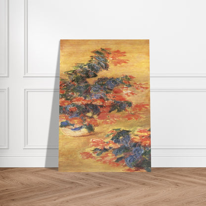 Red azaleas in a Pot - claude monet Brushed Aluminum Print - 70x100 cm / 28x40 inches | claude monet Aluminum Print | claude monet Prints