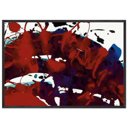 Untitled  SFP94-11  sff 1694  - Sam Francis 70x100 cm / 28x40 inches Framed Art Print – Black Wooden Frame
