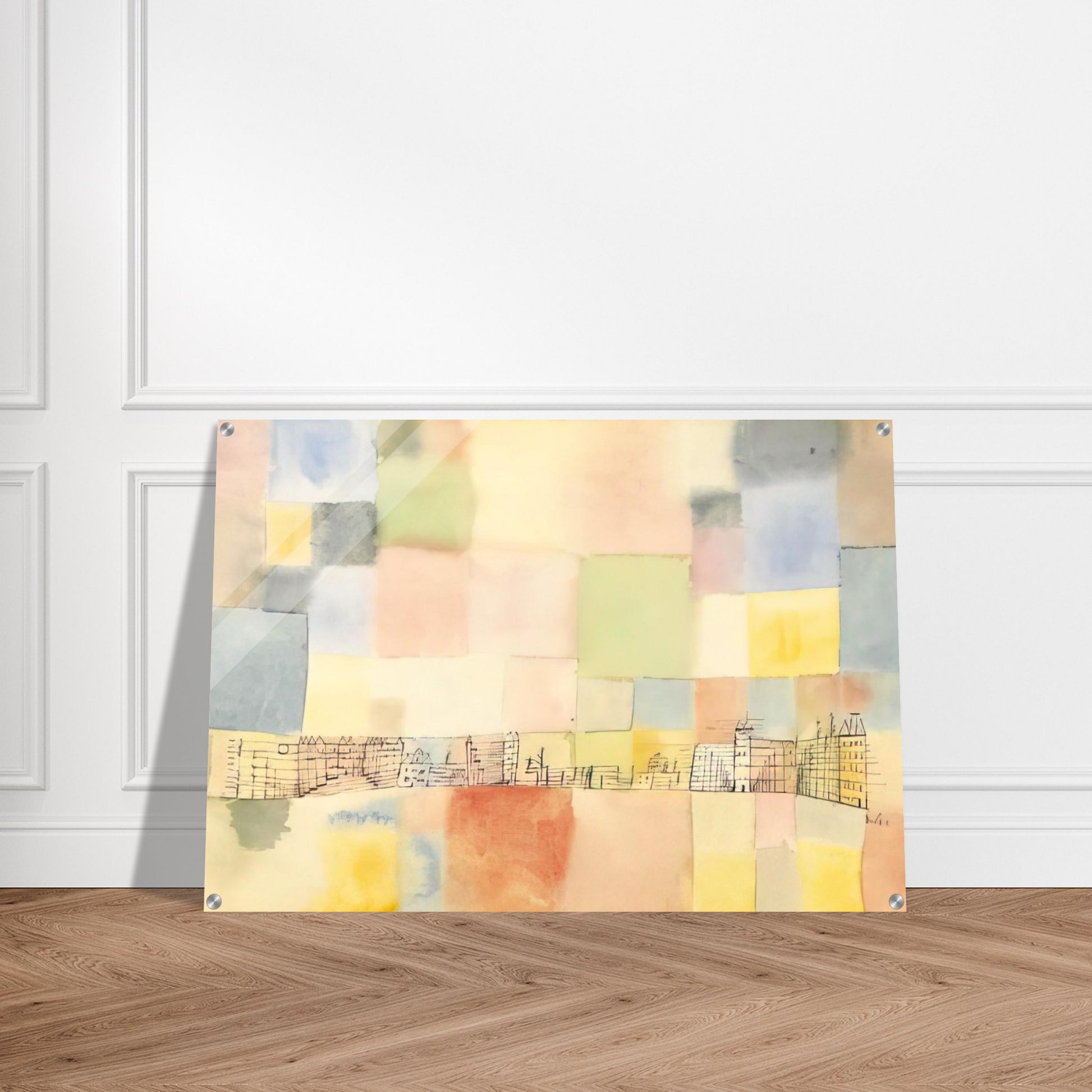 NEUER STADTTEIL IN M 1928 - Paul Klee Acrylic Print - 70x100 cm / 28x40″ inches