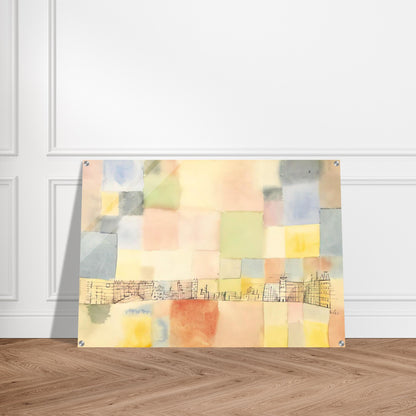 NEUER STADTTEIL IN M 1928 - Paul Klee Acrylic Print - 70x100 cm / 28x40″ inches
