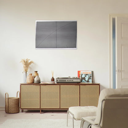 A CURVED LINE WITHIN TWO DISTORTED RECTANGLES 1978 - Robert Mangold Brushed Aluminum Print - 70x100 cm / 28x40 inches | Robert Mangold Aluminum Print | Robert Mangold Prints