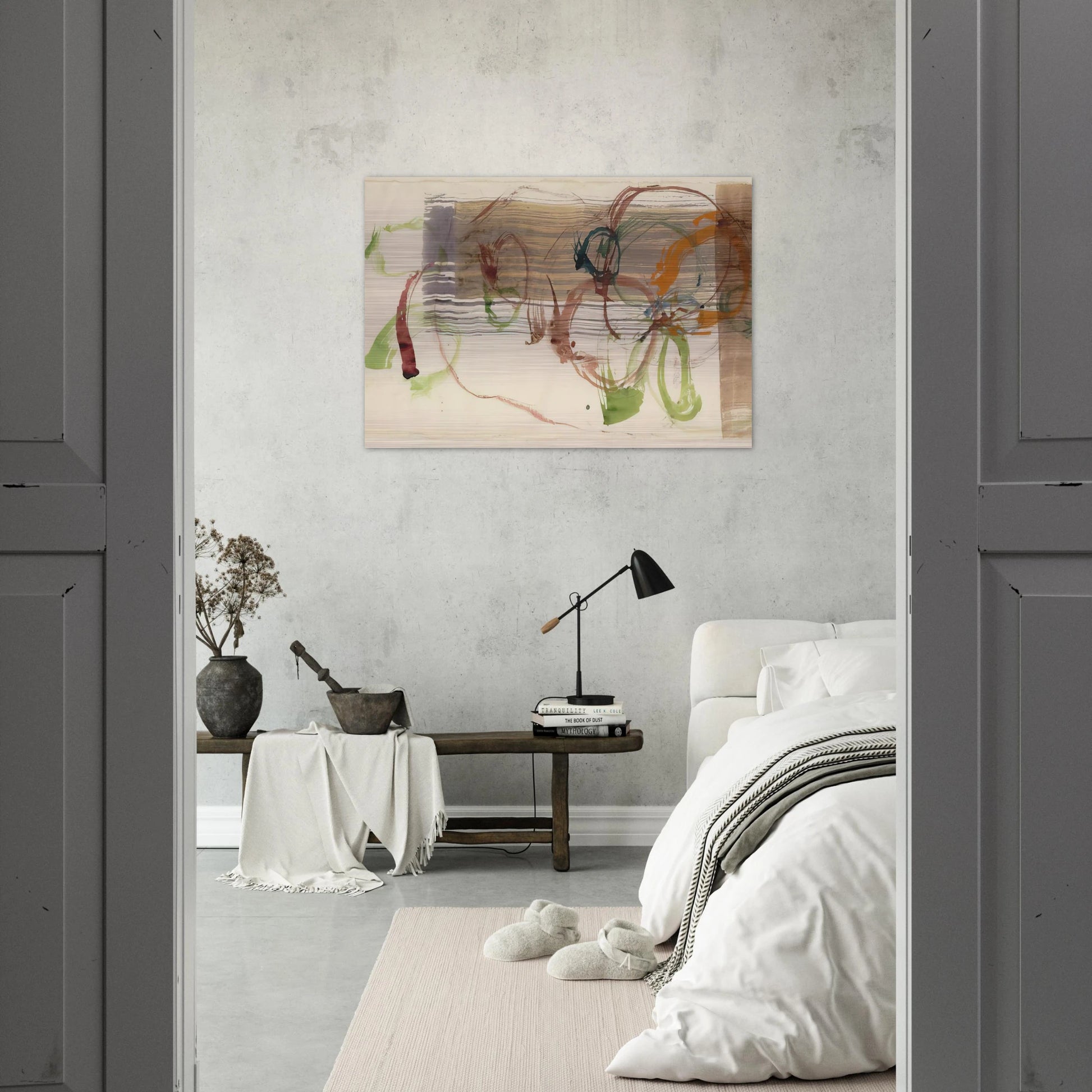 New River Watercolor, Series I, No. 3 - 1988 - John Cage Brushed Aluminum Print - 70x100 cm / 28x40 inches | John Cage Aluminum Print | John Cage Prints