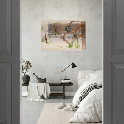 New River Watercolor, Series I, No. 3 - 1988 - John Cage Brushed Aluminum Print - 70x100 cm / 28x40 inches | John Cage Aluminum Print | John Cage Prints