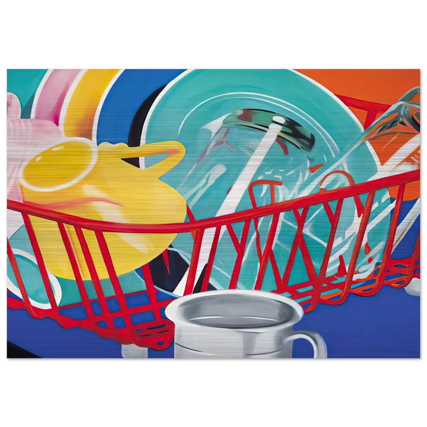 Dishes - James Rosenquist Brushed Aluminum Print - 70x100 cm / 28x40 inches | James Rosenquist Aluminum Print | James Rosenquist Prints
