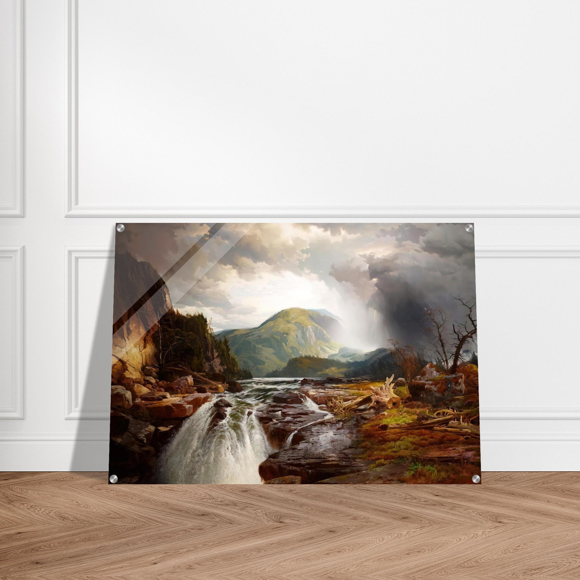 The Wilds of Lake Superior - Thomas Moran Acrylic Print - 70x100 cm / 28x40″ inches