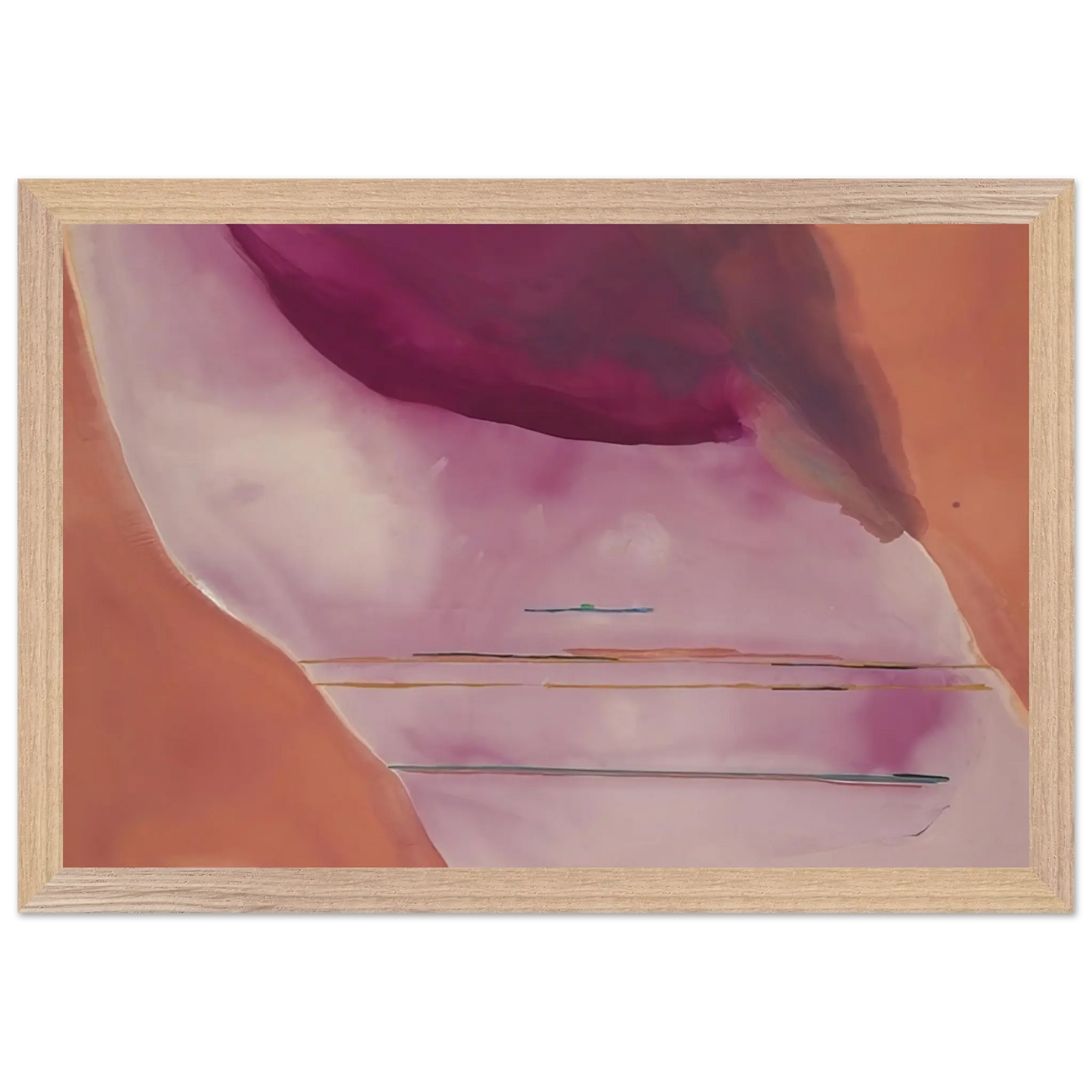 Helen Frankenthaler - Pendulum - 1972 Wall art - 50x70 cm / 20x28 Inches - Premium Wooden Framed Poster With Fine Art Paper - Black frame