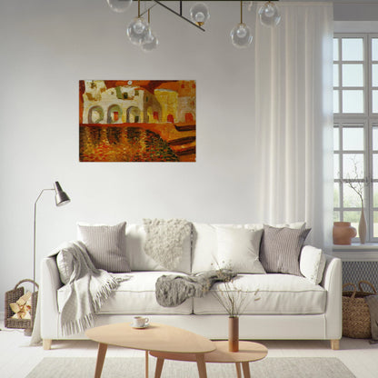PORTDOGUE 1919 - Salvador Dali Brushed Aluminum Print - 70x100 cm / 28x40 inches | Salvador Dali Aluminum Print | Salvador Dali Prints