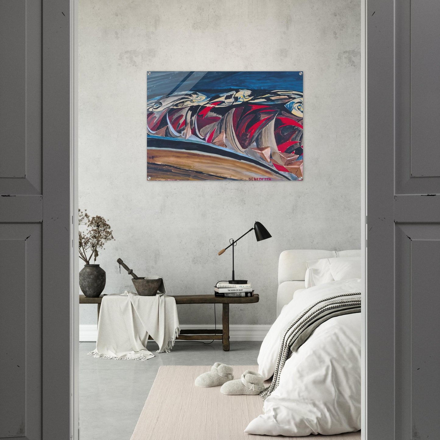 Lights  Sounds of a Night Train - 1924 - Benedetta Cappa Acrylic Print - 70x100 cm / 28x40″ inches