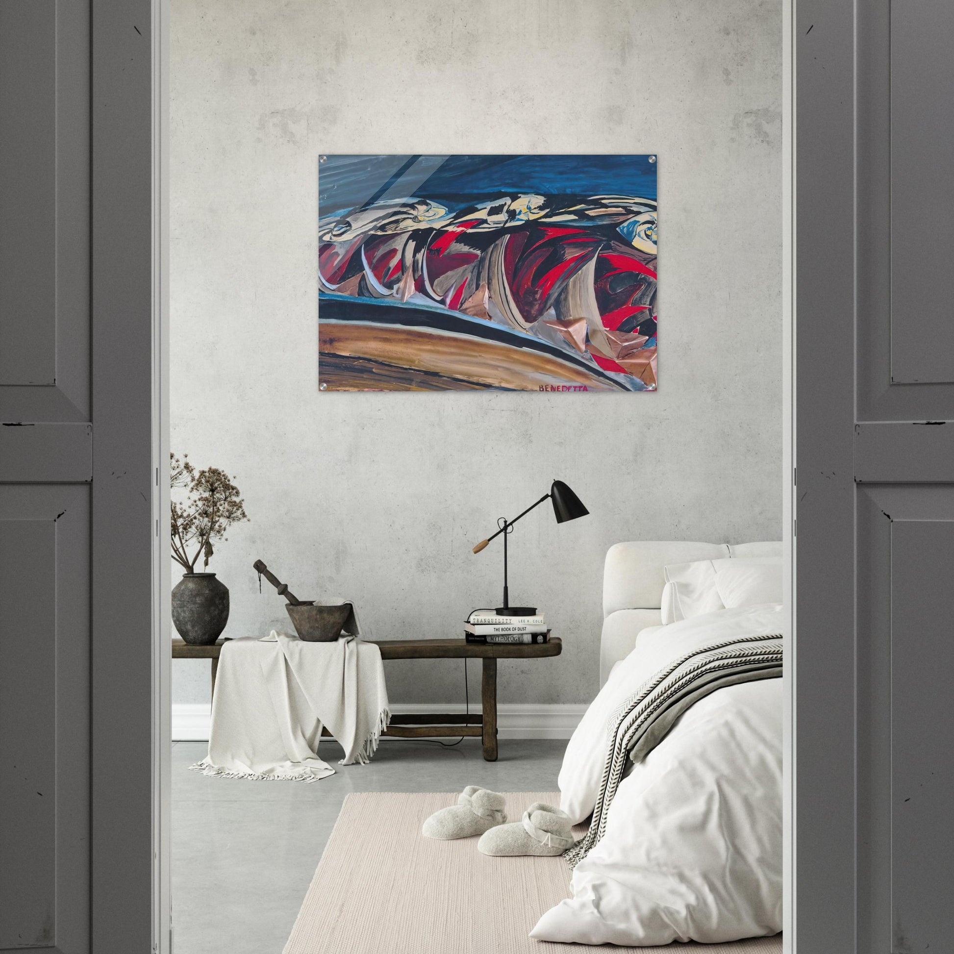 Lights  Sounds of a Night Train - 1924 - Benedetta Cappa Acrylic Print - 70x100 cm / 28x40″ inches