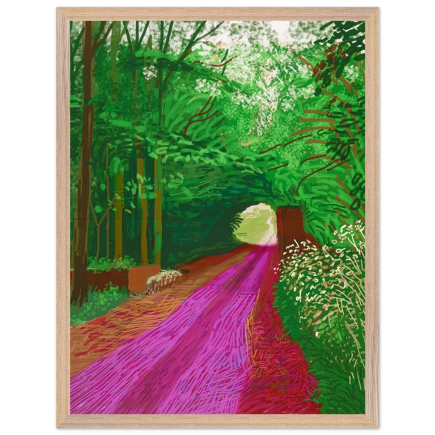 David Hockney - David Hockney Wall art - 20x25 cm / 8x10 inches - Premium Wooden Framed Poster With Fine Art Paper - Wood frame